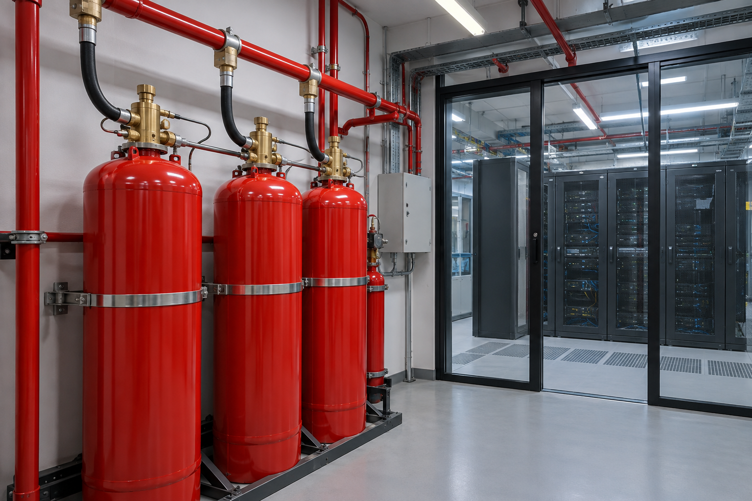 Specialised fire suppression system for critical equipment