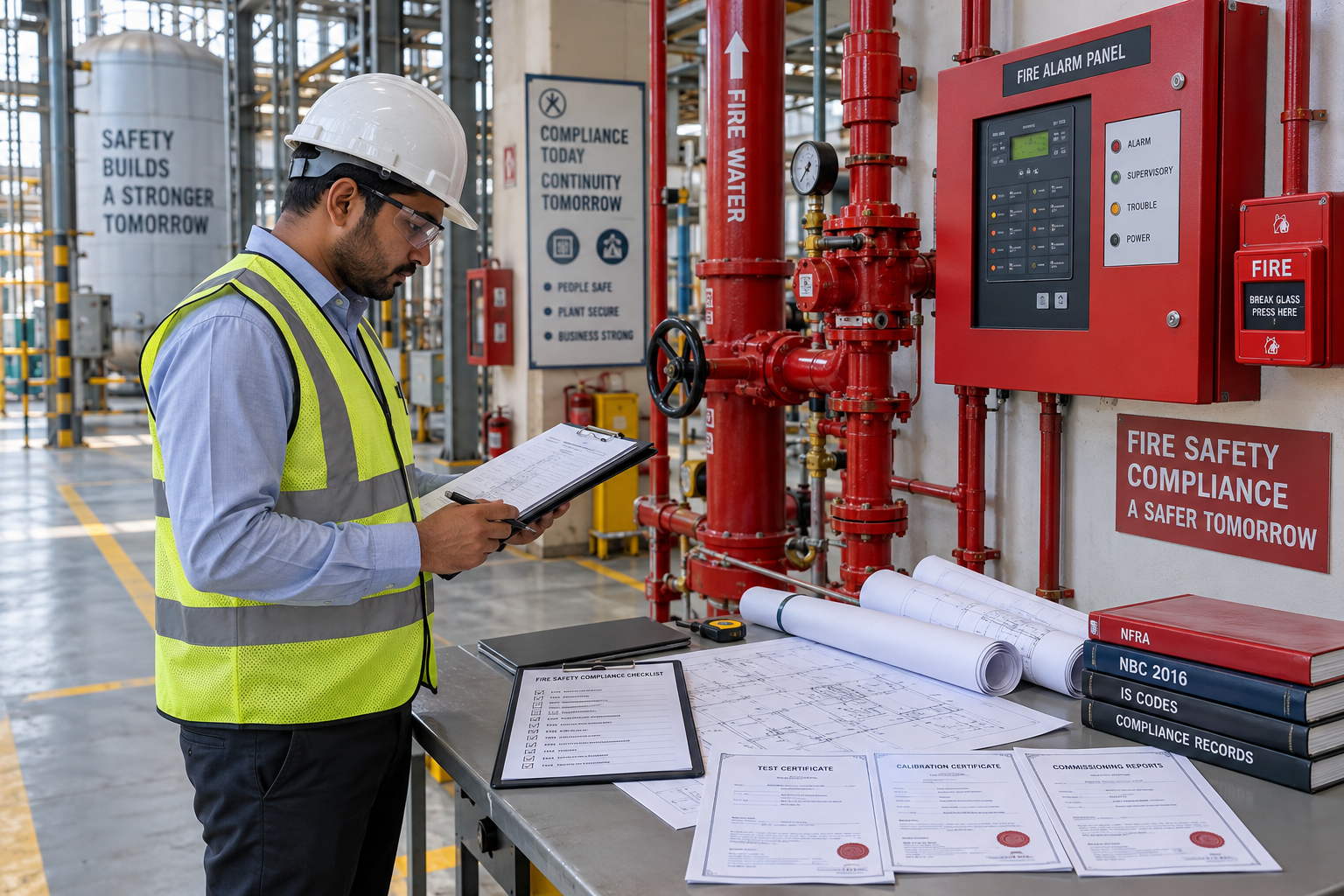 Technical documentation associated with fire protection equipment